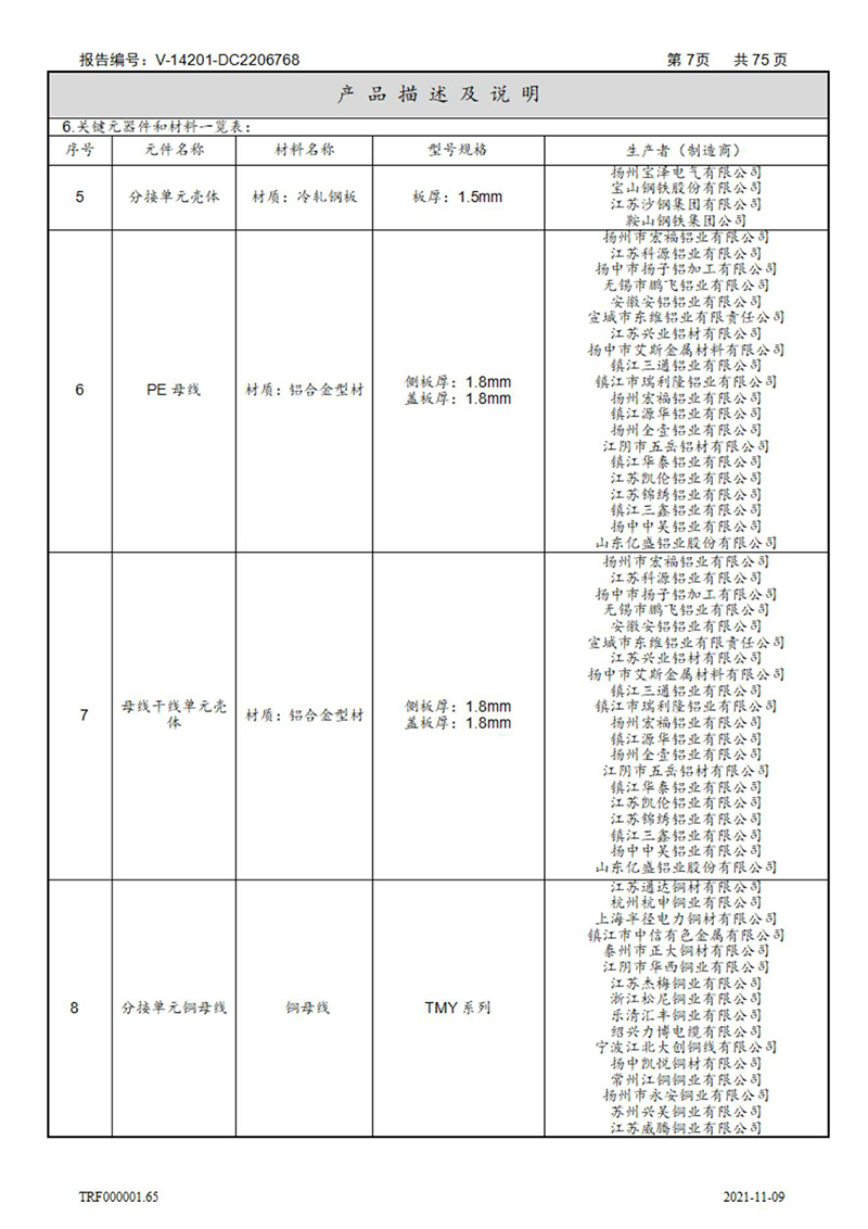 密集型母线槽型式试验报告_07