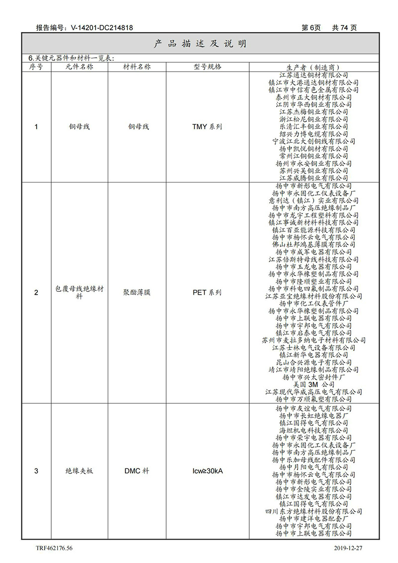 母线槽400A-1250A型式试验报告_06