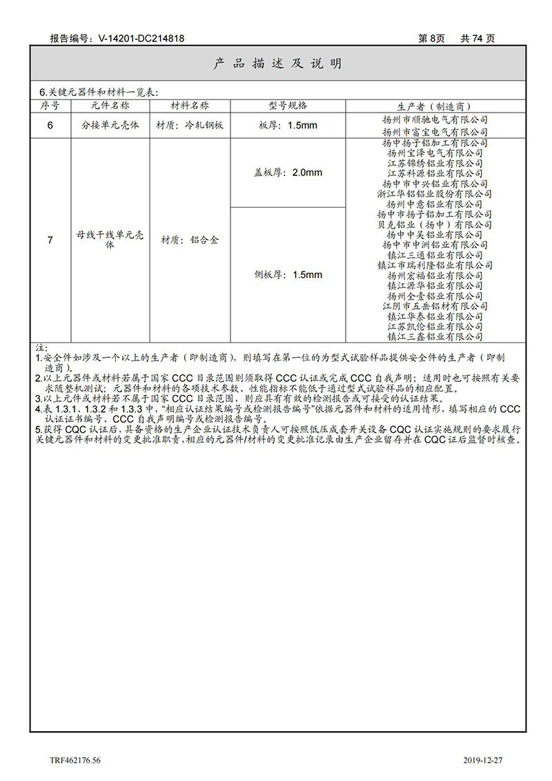 母线槽400A-1250A型式试验报告_08