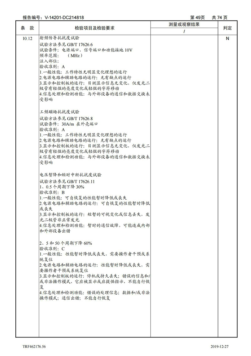 母线槽400A-1250A型式试验报告_49