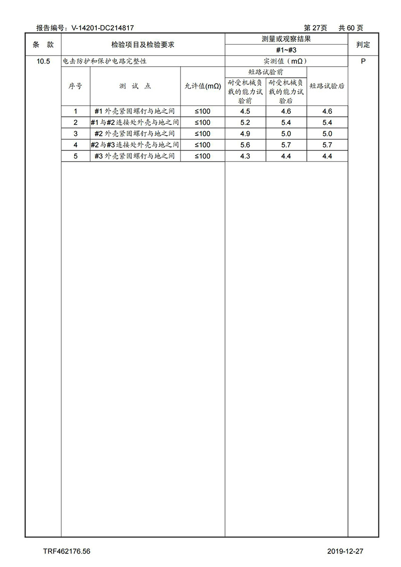 母线槽试验报告1600A-4000A_27