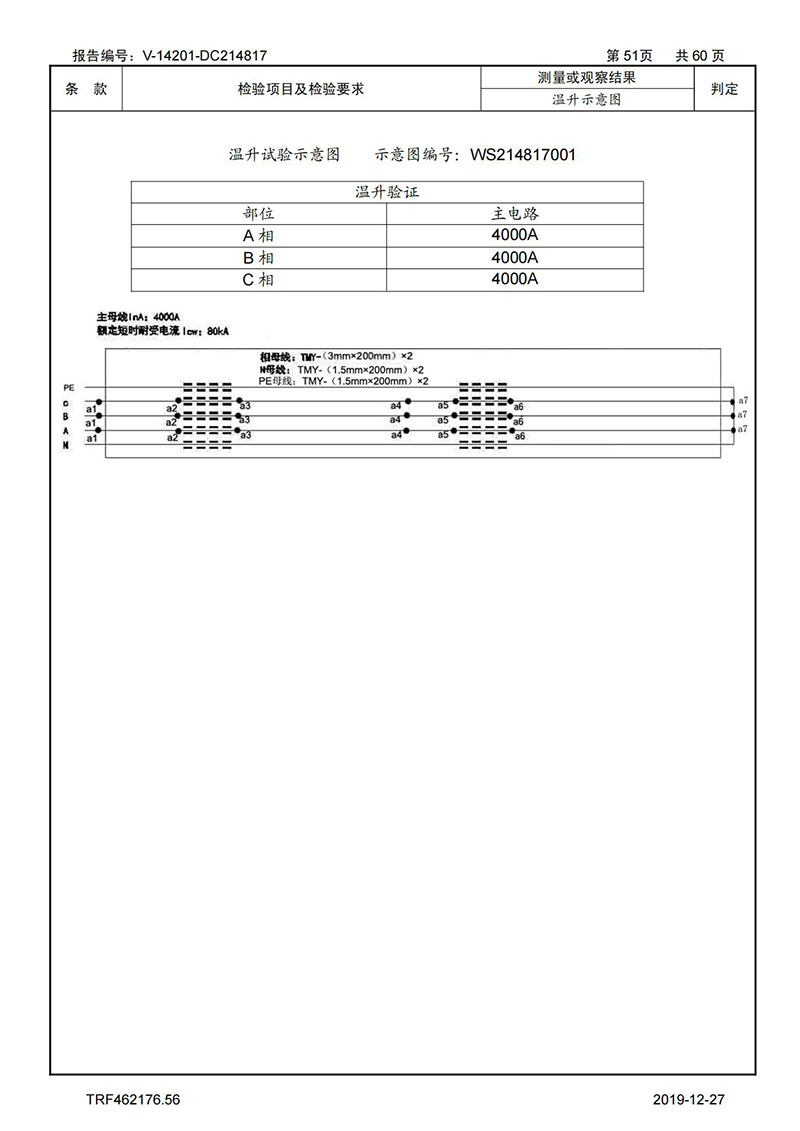 母线槽试验报告1600A-4000A_51